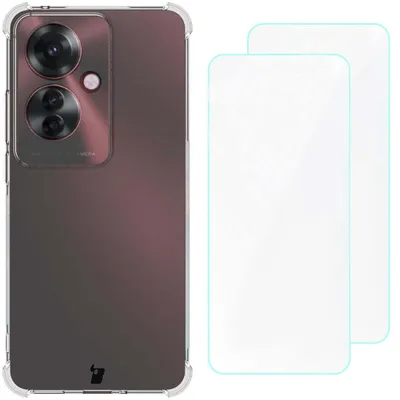 Produktbild von Bizon Case Clear Pack Hülle + 2x Schutzfolie für Oppo Reno11 F 5G klar