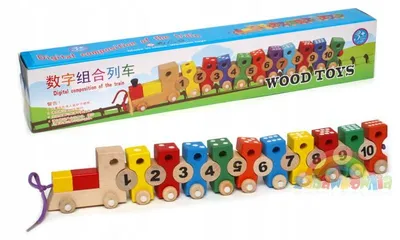 Produktbild von Artyk X-1-10 Holz-Lokomotive mit Zahlen