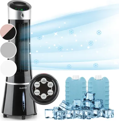 Produktbild von Klarstein Luftkühler mit Wasserkühlung, 5-in-1 Verdunstungskühler, Luftbefeuchter, Ventilator, Luftreiniger & Nachtmodus, Mobile Klimageräte Luftkühler 6L, 45 Watt Air Cooler, 180 m³/h Luftstrom