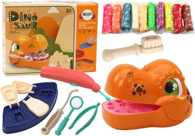 Produktbild von Knete Kreativset Spielknete Dinosaurier Zahnarzt Knetmasse