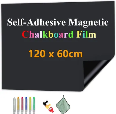 Produktbild von Tafel folie 120x60 cm, magnetisch, selbstklebend, inklusive Zubehör, für Zuhause