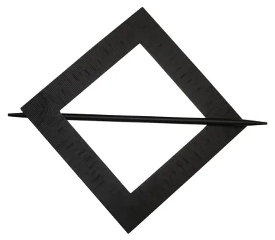 Obrázek produktu pro Dekorační spona Uranus černá 14,5 × 14,5 cm