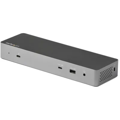 Obrázok produktu pre StarTech.com TB3CDK2DHUE, Kábel, Thunderbolt 3, 96 W, 3,5 mm, Čierna, Šedá, 40 Gbit/s