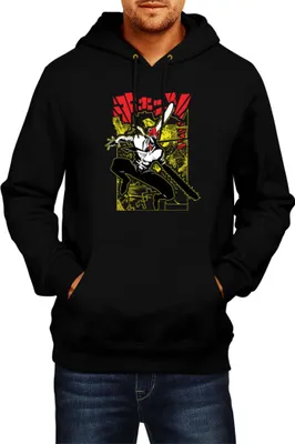 Produktbild von Herren Kapuzenpullover Manga Japan Anime Comics Animation Chainsaw Anime manga Man 17, Man 2XL / Schwarz
