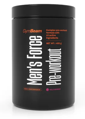 Produktbild von GymBeam - Men‘s Force Pre-Workout, 420 g, Wild Berries