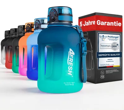 Obrázok produktu pre Fľaša na pitie 4FRESH Gradient Half Gallon – modrozelená, 1700 ml