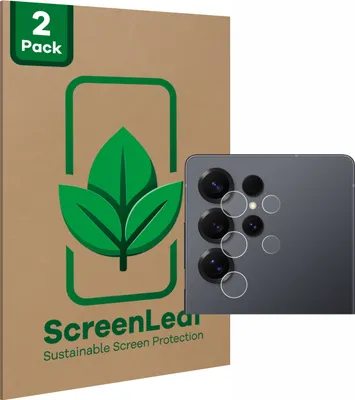 Produktbild von 2x ScreenLeaf Schutzfolie für Samsung Galaxy S25 Ultra (NUR Kameraschutz) nachhaltiger Displayschutz Display Schutz Folie Klar Transparent
