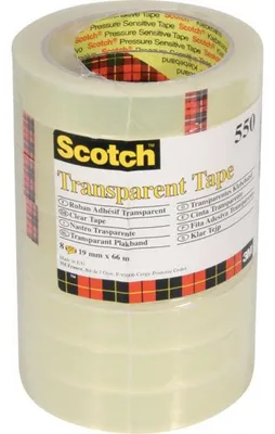 Scotch® Klebefilm, 19 mm x 66 m, transparent, klar, 8 Rollen