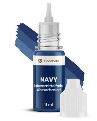 GoodBake Lebensmittelfarbe Marineblau, wasserbasiert, flüssig, 11 ml