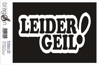 Produktbild von Aufkleber / Autoaufkleber - JDM / Die cut / Auto / OEM - Leider geil! - 190X110 mm schwarz - Heckscheibe / Heckscheibenaufkleber