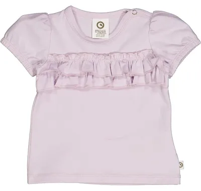 Immagine prodotto di Maglietta a maniche corte "Cozy Me Puff" per bambine, colore orchidea, taglia 56 EU, marca Green Cotone Baby