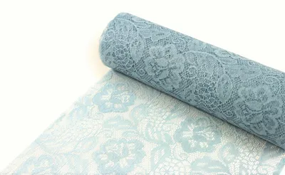Produktbild von SIZOLACE® ROSE, Spitzen-Optik, Tischläufer, Tischband 30cm/5m Hellblau