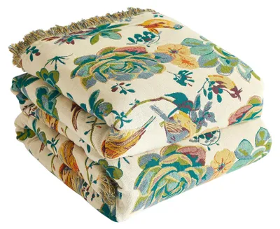 Produktbild von Boho Plaid aus 100% Baumwolle mit Fransen - 150x200cm