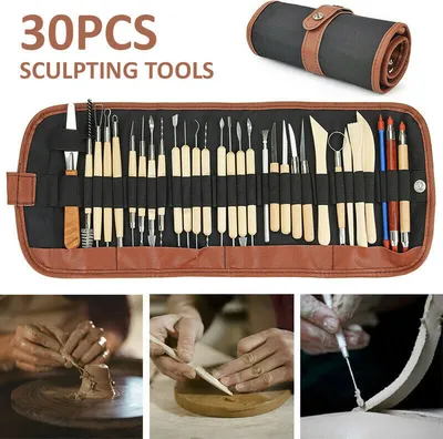 Produktbild von 30dílný modelovací nástroj Keramický nástroj Keramika Hlína Sochařství SculptingSet