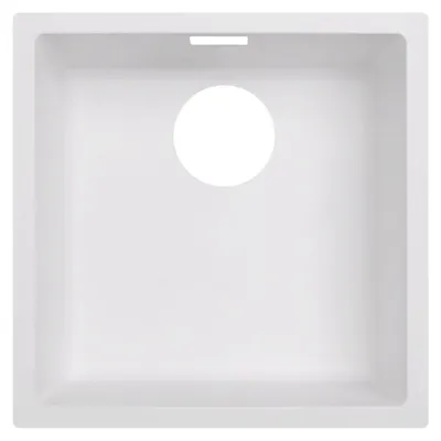 Immagine prodotto di Lavello in composito Pure.Sink, colore bianco puro, 40 x 40 cm, da incasso e da appoggio, modello FBR40-32