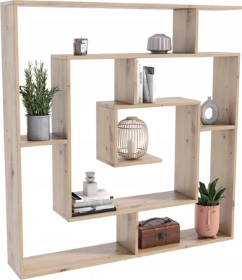 Produktbild von MATKAM Bücheregal LEON, B/H/T 125x129x21cm, elegant und funktional, zeitloses Design, passend für jeden Raum, (Artisan Eiche)