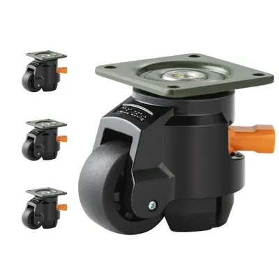 Immagine prodotto di set di 4 ruote φ50,8 mm - Ruota per mobili regolabile in altezza - Ruota per trasporto 0,5 tonnellate - Ruota in nylon per impieghi gravosi - Ruota di livellamento - Ruota per scaffali in legno Banchi da lavoro per mobili - Portata SM® - Ruota regolabile per trasporto mobili - Diametro 50,8 mm - 0,5 tonnellate - Ruota in nylon per impieghi gravosi - Ruota regolabile in altezza - Ideale per scaffali in legno e banchi da lavoro.