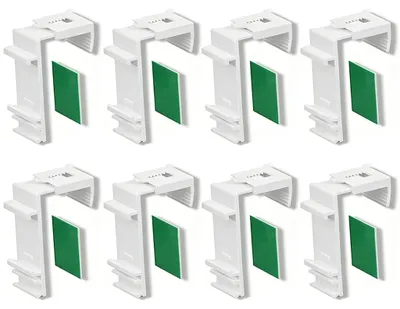Klemmhalter für Rollos ohne Bohren, 8 Stück, weiß, Kunststoff