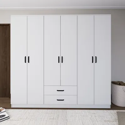 Immagine prodotto di Skye Decor, Yaman 1600-63, bianco opaco, armadio, 180 x 190 x 45 cm, 100% pannelli di particelle rivestiti in melamina