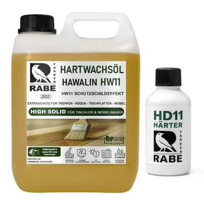 Produktbild von RABE - 5,5Liter 2K Hartwachsöl mit Härter High Solid Farblos seidenmatt Parkett Möbel Öl