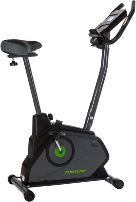 Obrázok produktu pre Tunturi Cardio Fit E30 Ergometer Exercise Bike - Cvičebný bicykel - Fitness bicykel - Cvičebný bicykel s ručnými snímačmi pulzu + držiak na tablet - magnetický brzdový systém a LCD displej
