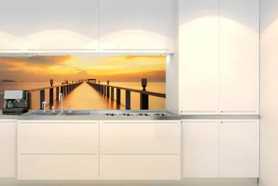 Produktbild von Küchenrückwand Folie Selbstklebend HÖLZERNE BRÜCKE 180 x 60 cm - Klebefolie - Dekofolie