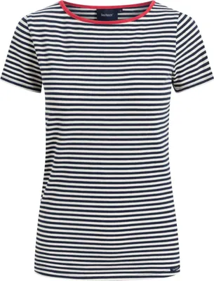 Produktbild von Sea Ranch Damen T-Shirt Luella mit Streifen - Gestreiftes Kurzarm-Shirt mit Rundhalsausschnitt in Navy-Pearl Größe S