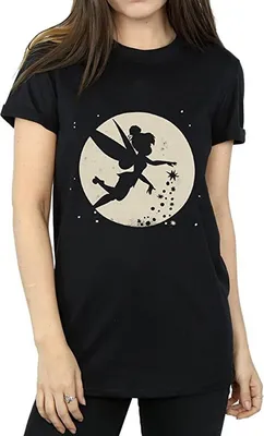 Image de Clochette - T-shirt coupe courte pour femme BI1095 (XXL) (Noir)