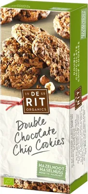 Produktbild von De Rit - Double Chocolate Chip Cookies, Haselnuss - 175g