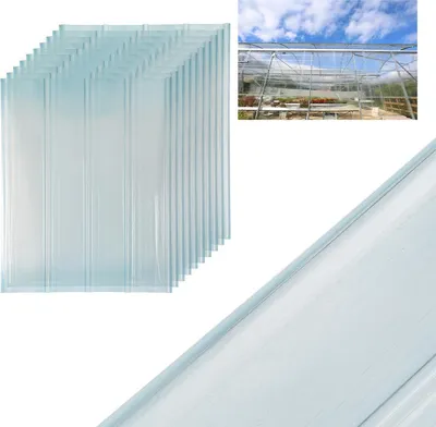 Immagine prodotto di Lastre ondulate Bettizia, lastre per luce diurna FRP, lastre ondulate trasparenti, lastre profilate ondulate trapezoidali, lastre per tetti resistenti al gelo/isolanti, lastre per serre spesse 2 mm, possibilità di taglio in lunghezza (0,9x1,2 m, 10 pz)