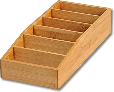 Image de KESPER Organisateur universel 6 compartiments 15 X 7 X 35 cm Bambou 70822