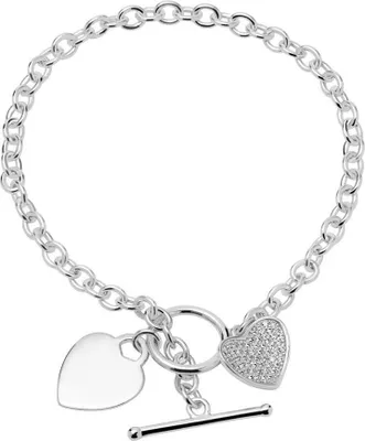 Produktbild von Herzarmband von JEWLIX aus Sterlingsilber mit Zirkonia