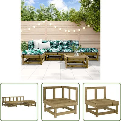 Produktbild von The Living Store 6-tlg. Garten-Lounge-Set Imprägniertes Kiefernholz