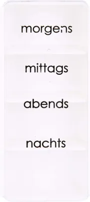 Produktbild von Tablettendose mo/mi/ab/na mit Blindenschrift, 1 St