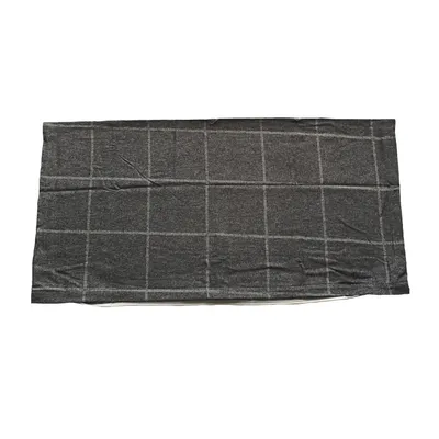 Produktbild von 2er Set Kissenbezug Kissenhülle Kopfkissen 40x80cm Dunkelgrau Weiß Kariert 100% Baumwolle mit Reißverschluss