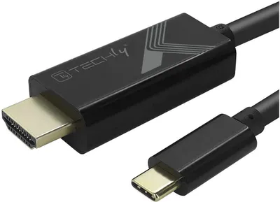Produktbild von Techly Adapter Kabel USB-C M auf HDMI M 2.0 4K, schwarz 5m