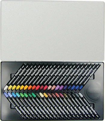 Produktbild von Cretacolor Aquarell Öl Pastellkreide Set - 40 Farben im Metallkasten