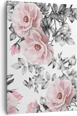 Produktbild von Bild auf Leinwand - Leinwandbild - Einteilig - Blumen Blätter Pflanze Rose - 70x100cm - Wand Bild - Wanddeko - Wandbilder - Leinwanddruck - Wanddekoration - Leinwand bilder - Wandbild - PA70x100-2952