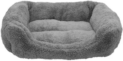 Produktbild von Weiches Katzenbett Grau Plüsch