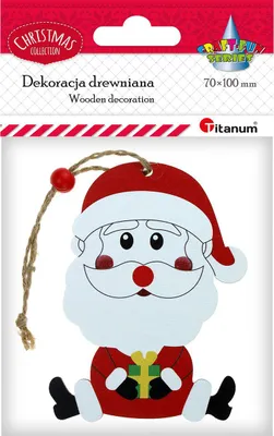 Immagine prodotto di Decorazione di Babbo Natale in legno 7,5x100mm Natale Titanum
