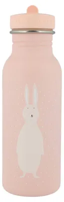 Produktbild von Trixie Trinkflasche Edelstahl 500ml - Mrs. Rabbit - kinderfreundliche Wasserflasche rosa