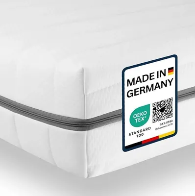 Imagen del producto de Colchón de 180x200 - Colchón de espuma fría ergonómico - Colchón de 7 zonas, firmeza H2/H3 - Certificado - Funda lavable - Colchón 2 en 1, con dos niveles de firmeza - Transpirable - Altura: 15 cm
