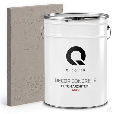 Produktbild von Beton Architekt 15 Kg 10 m2 Hellgrau Dekorativerputz Gebrauchsfertige Betonmasse Betonoptik Dekoratives Beton Innen