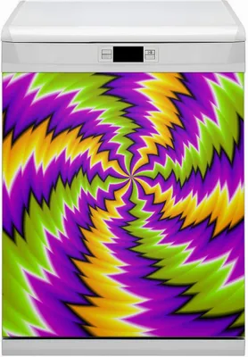 Produktbild von Küche Magnet für Spülmaschine  Abwaschbar 60x80 cm Geschirrspüle  - Abstraktion Wirbel