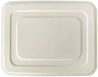 Produktbild von Papstar 88277, Lebensmitteldeckel, Weiß, Zuckerrohr, Rechteckig, Einfarbig, 100 °C