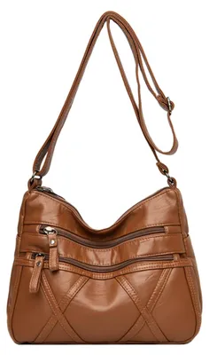 Imagen del producto de Omgoods: Bolso de cuero sintético impermeable con múltiples compartimentos