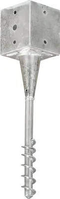 Produktbild von vidaXL Erdspieße 2 Stk. Silbern 12×12×56 cm Verzinkter Stahl