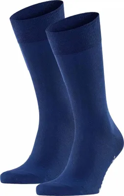 Produktbild von FALKE Herren Socken 2er Pack - Cool 24/7, Businessstrumpf, Kurzstrumpf, Uni #1 Blau 45-46
