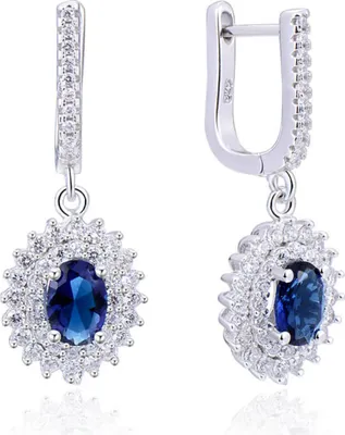 Immagine prodotto di Orecchini in argento con zirconi blu AGUC2247
