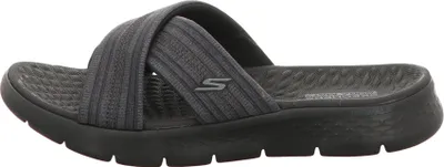 Produktbild von Skechers Go Walk Flex Sandal - Impressed Damen Cross Slide-Sandale Schwarz (Black/Grey), 141420-BKGY